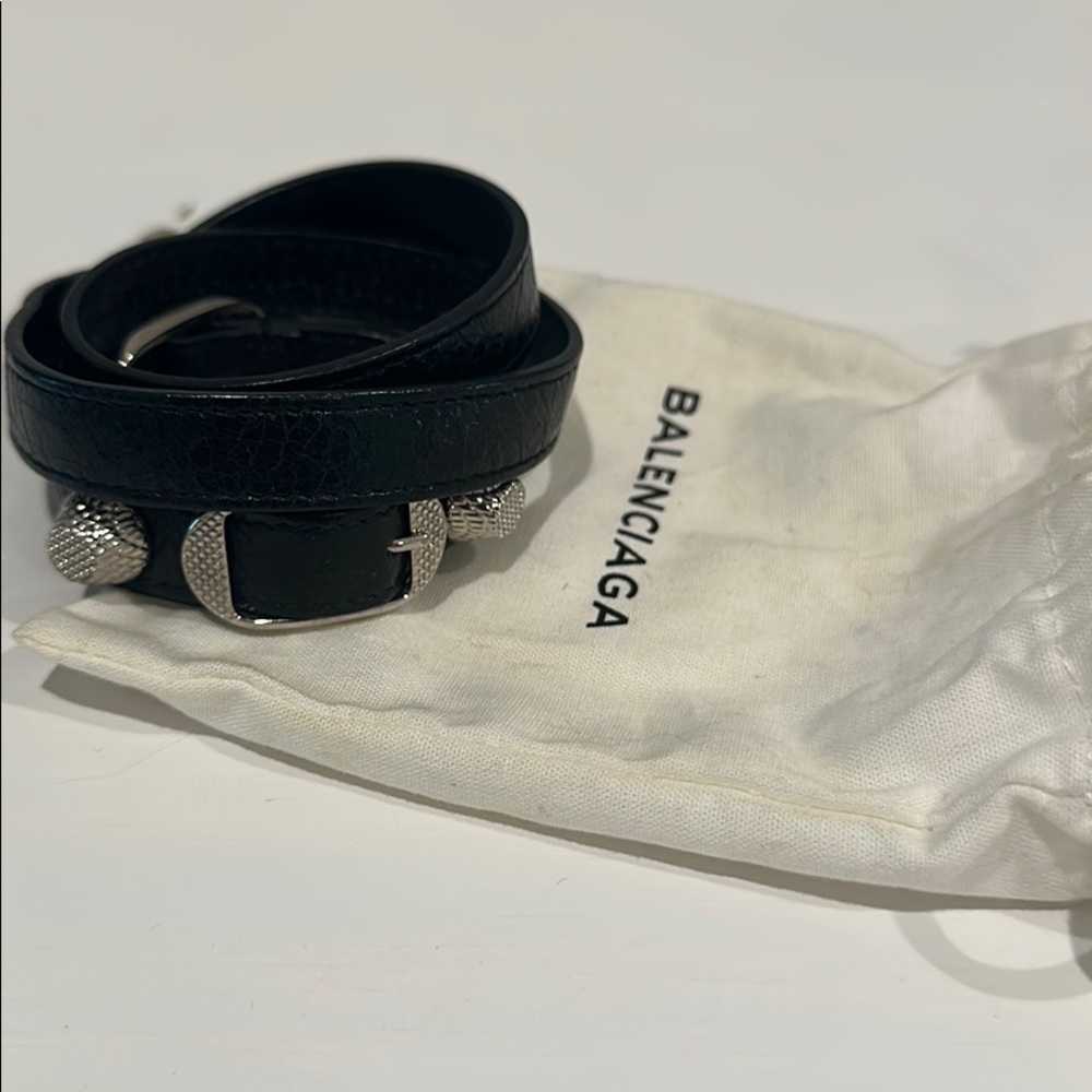 Balenciaga AUTHENTIC black bracelet with bag